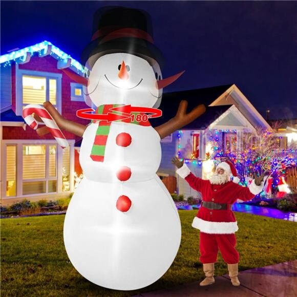 10FT Giant Animated Christmas Inflatable Snowman with Shaking Head - Picture 2 of 7